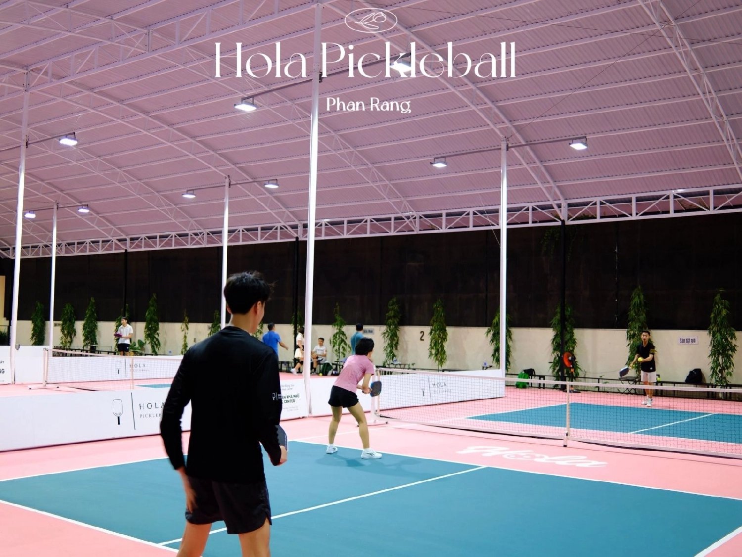 A covered pickleball club in Phan Rang, Ninh Thuan, south-central Vietnam